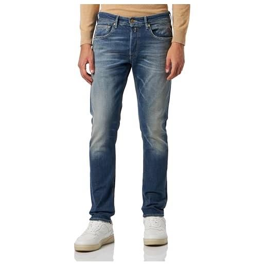 Replay willbi original jeans, 009 blu medio, 32w x 34l uomo