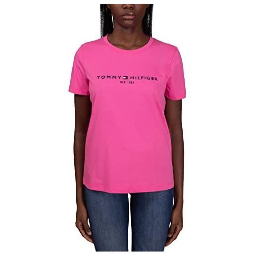 Tommy Hilfiger - t-shirt donna essenziale regular con logo - taglia m