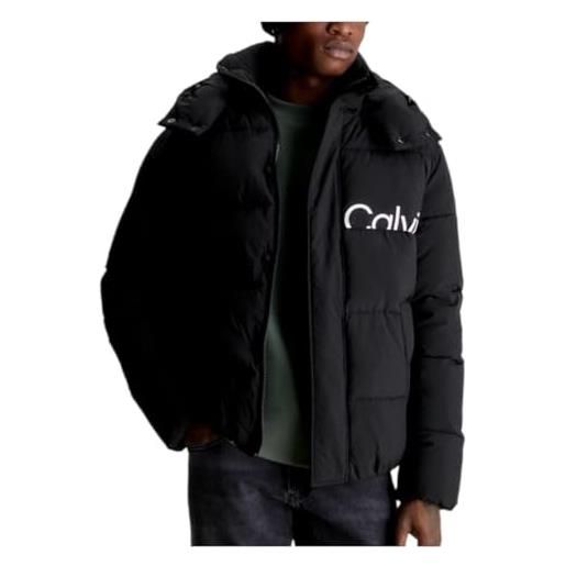 Calvin Klein jeans giacca uomo essentials non down logo giacca invernale, nero (black beauty), xxl