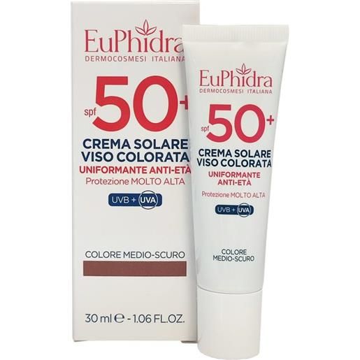 Euphidra crema solare viso colorata colore medio-scuro spf50+ 30ml
