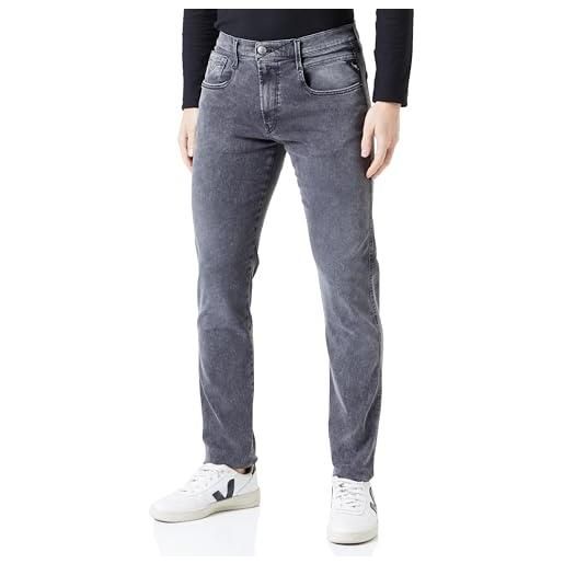 Replay bass riciclato jeans, 097 grigio scuro, 27w x 30l uomo