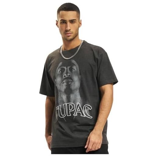 Mister Tee tupac up mt1921-maglietta oversize t-shirt, carbone, l uomo
