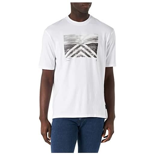 Sisley t-shirt 3ljes101s, bianco 101, s uomo