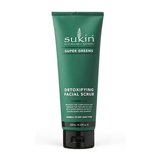 Sukin super greens detoxifying scrub viso