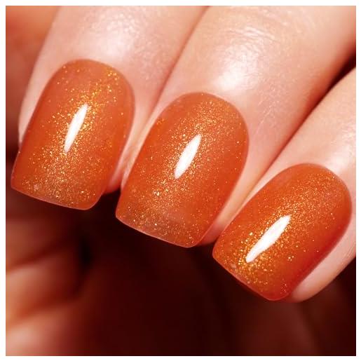 Imtiti smalto gel per unghie, 1 pz 15 ml glitter arancione soak off uv led nail art starter manicure salon fai da te a casa lampada per unghie necessaria