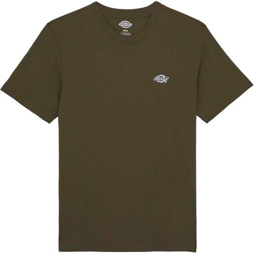 DICKIES t-shirt con patch logata marrone / s