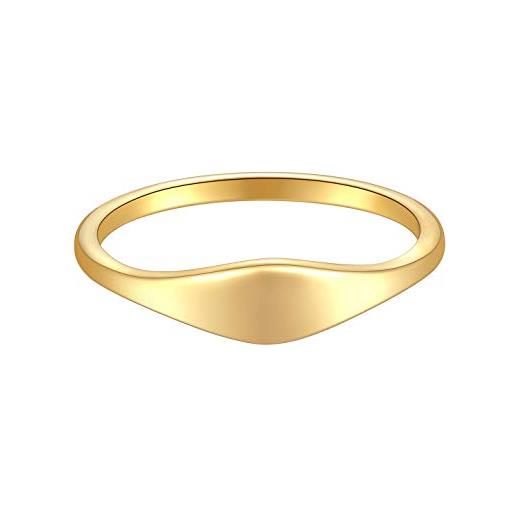 Happiness Boutique ladies ring in colore oro plain band ring gioielli in acciaio inossidabile placcato oro