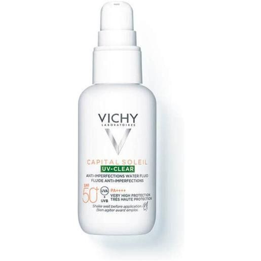 Vichy capital soleil uv clear spf50+ fluido anti-imperfezioni 40 ml