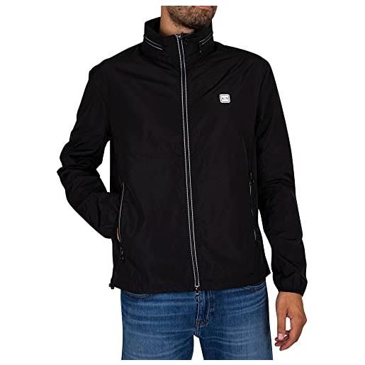 Emporio Armani armani exchange lightweight zip-up hooded windbreaker jacket 8nzb07, giacca a vento uomo, nero (black), xxl
