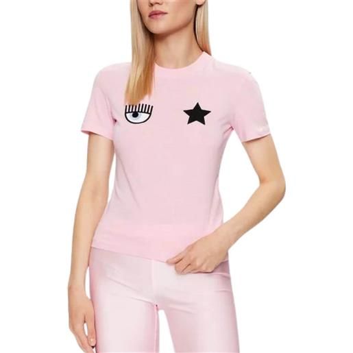 Chiara Ferragni t-shirt donna eye star embroidery rosa / m