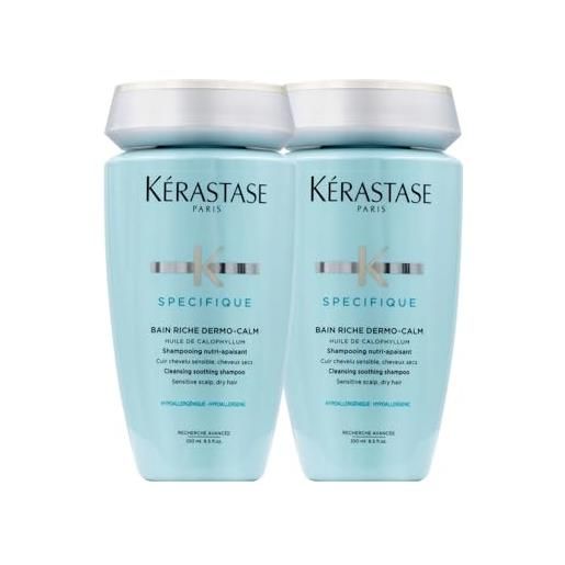 Kerastase specific dermo-calm bain riche - set di 2 shampoo, 250 ml