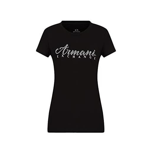 ARMANI EXCHANGE short sleeve classic script logo scoop neck t-shirt, t-shirt, 