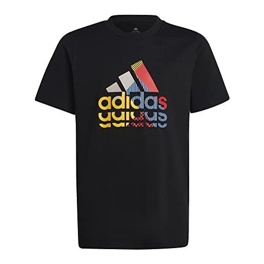 adidas graphic tee maglietta, legend ink, 7-8 years unisex kids