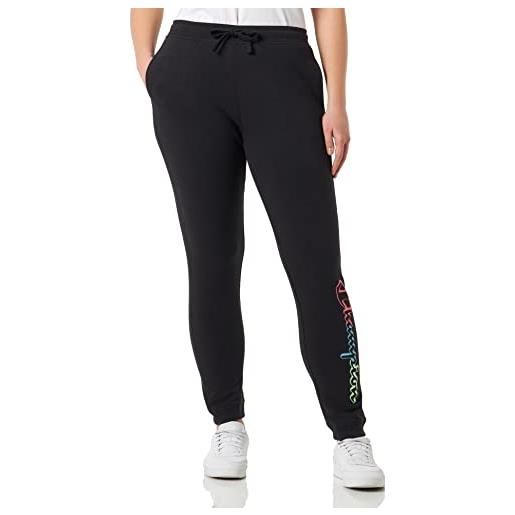 Champion legacy color ground powerblend high waist rib cuff pantaloni da tuta, bianco, l donna