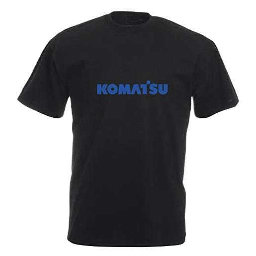 HOUYI komatsu t-shirt bulldozer digger enthusiast various sizes & colours black black s