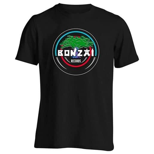 WENROU bonzai records maglietta techno trance hardcore nero, nero , xl