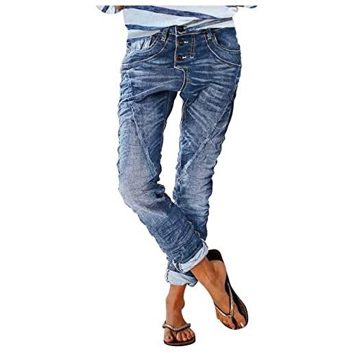 ADEYPCGD jeans da donna pantaloni skinny fit in denim con tasche pantaloni da donna in jeans strappati con vita lucida lavata e alla moda pantaloni stretti (light blue, s)