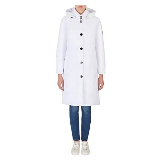 ARMANI EXCHANGE sostenibile, logo tape hoodie, peso leggero, parka donna, bianco (optical white), l