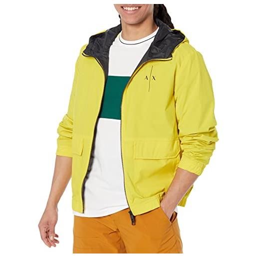 ARMANI EXCHANGE logo back, front pockets giacca, giallo acido/nero, xl uomo