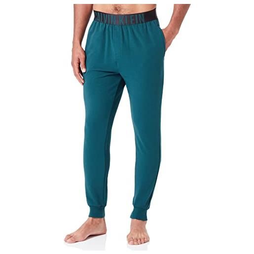 Calvin Klein pantaloni da jogging uomo sweatpants lunghi, nero (black w/signature blue), m