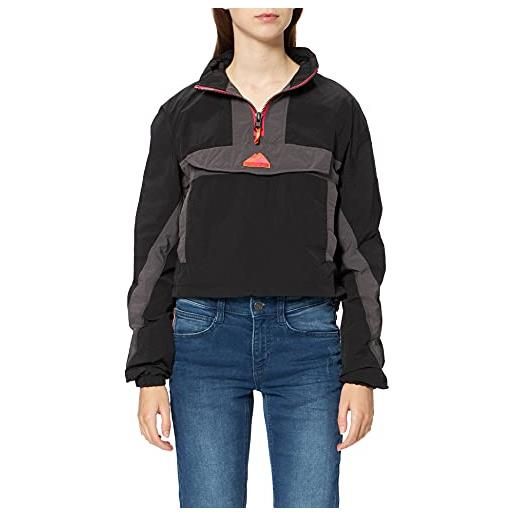Superdry colourblock track overhead giacca donna, nero, large