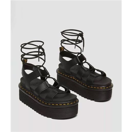 DR. MARTENS dr. Martens sandali nartilla platform stile gladiatore in pelle nera donna