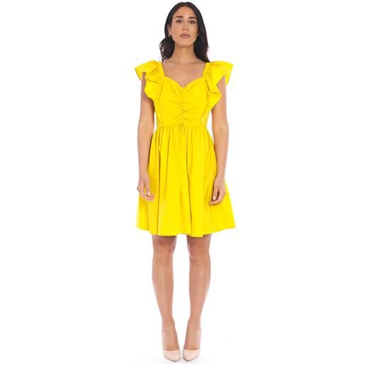 TWINSET abito corto TWINSET giallo, colore giallo