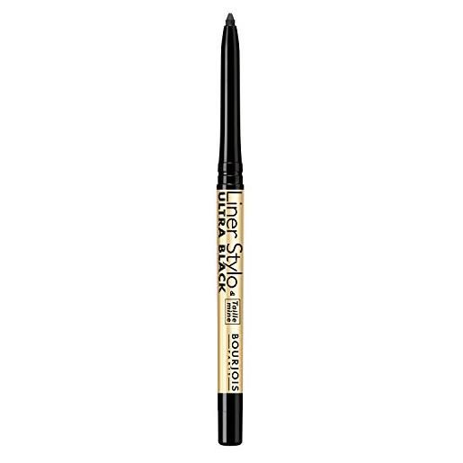 Bourjois matita occhi automatica liner stylo, texture morbida e tratto preciso, 61 ultra black, 0.28 g