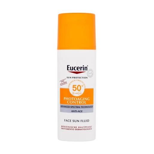 Eucerin sun protection photoaging control face sun fluid spf50+ emulsione abbronzante per il viso contro le rughe 50 ml per donna