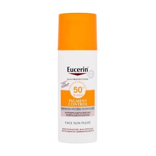 Eucerin sun protection pigment control face sun fluid spf50+ fluido solare contro le macchie pigmentarie 50 ml per donna