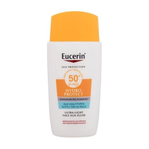 Eucerin sun hydro protect ultra-light face sun fluid spf50+ fluido abbronzante idratante 50 ml per donna