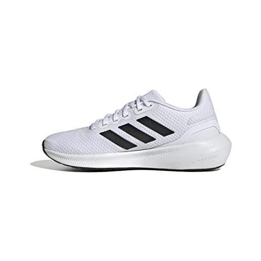 Adidas runfalcon 3.0 w, sneaker donna, ftwr white/core black/core black, 40 eu
