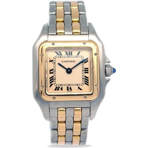 Cartier - orologio panthère 32mm pre-owned anni '80-'90 - donna - acciaio inossidabile/oro giallo 18kt - taglia unica - argento