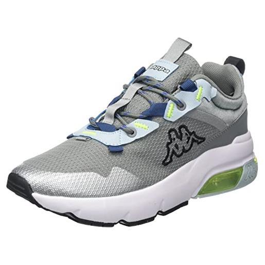 Kappa carmo, scarpe da ginnastica unisex-adulto, grigio lime, 46 eu