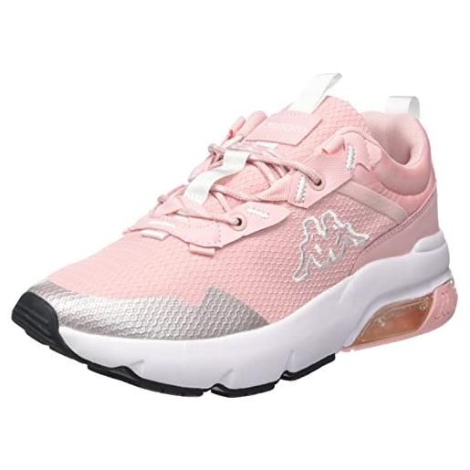 Kappa carmo, scarpe da ginnastica unisex-adulto, rosé bianco, 38 eu