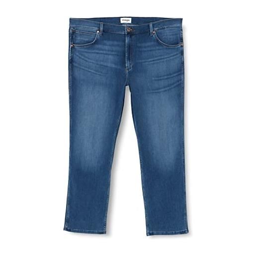 Wrangler greensboro jeans, blu (bright stroke 91q), 46w / 30l uomo