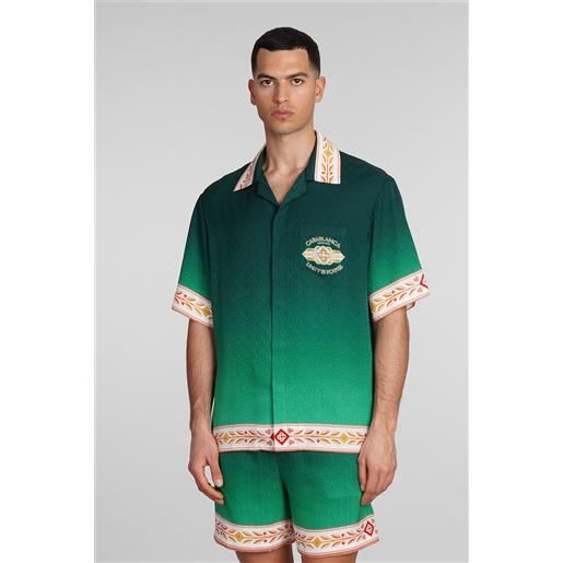Casablanca camicia in seta verde