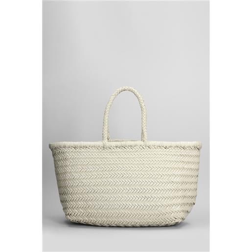 Dragon Diffusion tote bamboo triple jump in pelle beige