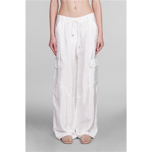 Simkhai pantalone aurora in rayon bianco