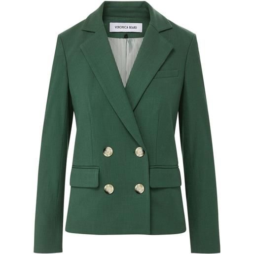 Veronica Beard giacca doppiopetto battista - verde
