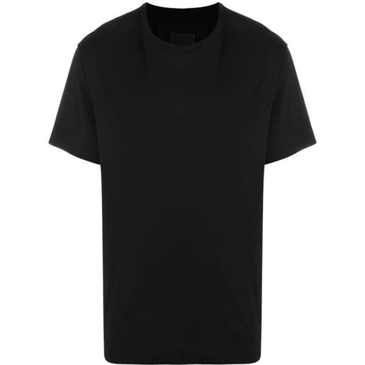 Givenchy embroidered logo cotton t-shirt - nero