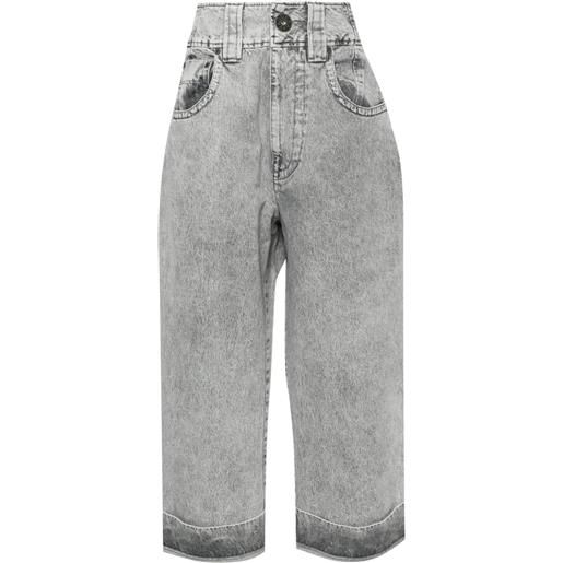 Vaquera jeans baby a gamba ampia - grigio