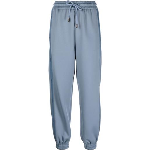 FENDI pantaloni sportivi con righe laterali - blu