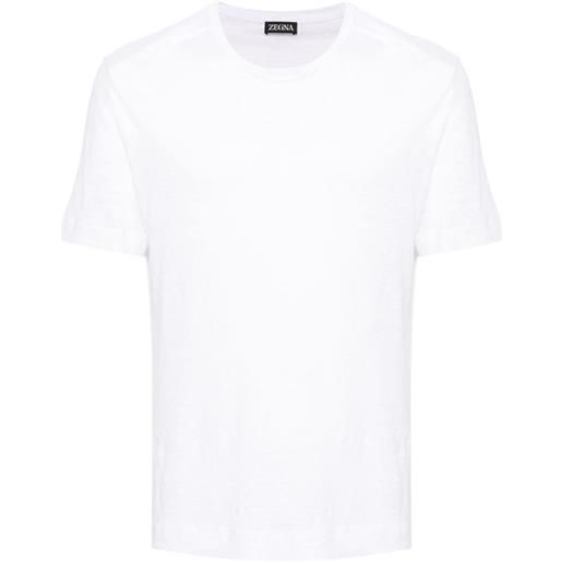 Zegna t-shirt semi trasparente - bianco