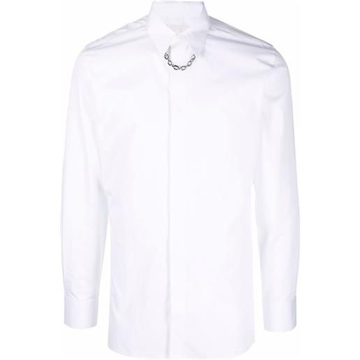 Givenchy camicia con dettaglio catena - bianco