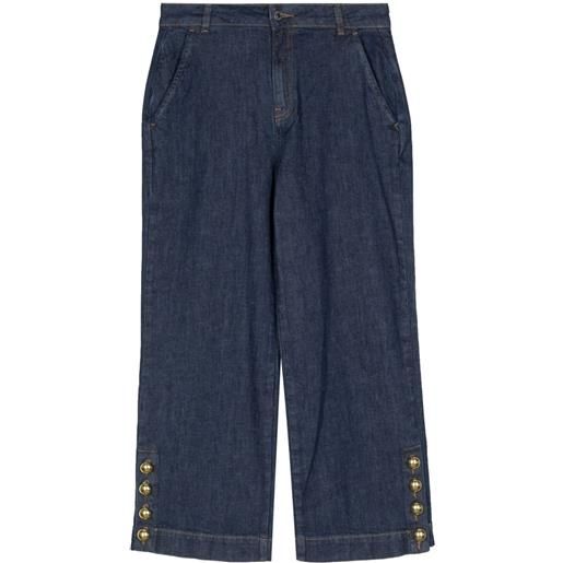 Simkhai jeans dritti crop - blu