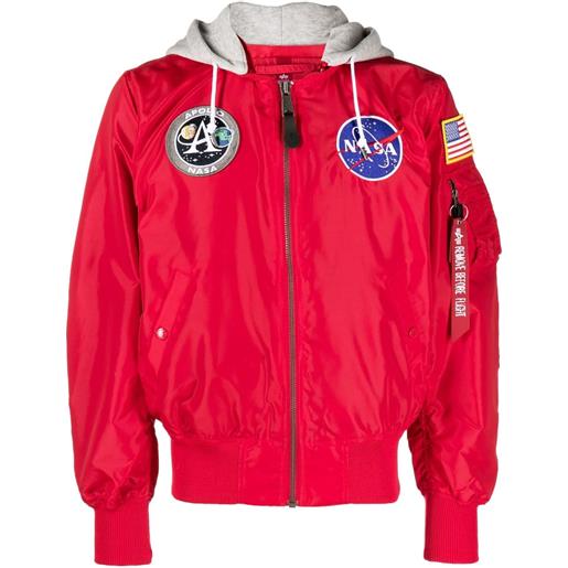 Alpha Industries giacca con zip - rosso