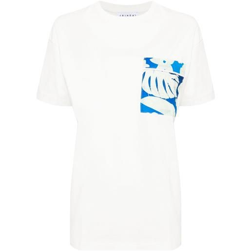 Joshua Sanders t-shirt con stampa hawaii - bianco