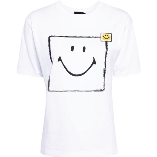 Joshua Sanders t-shirt con stampa smiley face - bianco