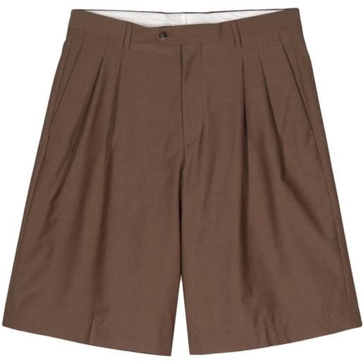 Lardini shorts sartoriali con pieghe - marrone